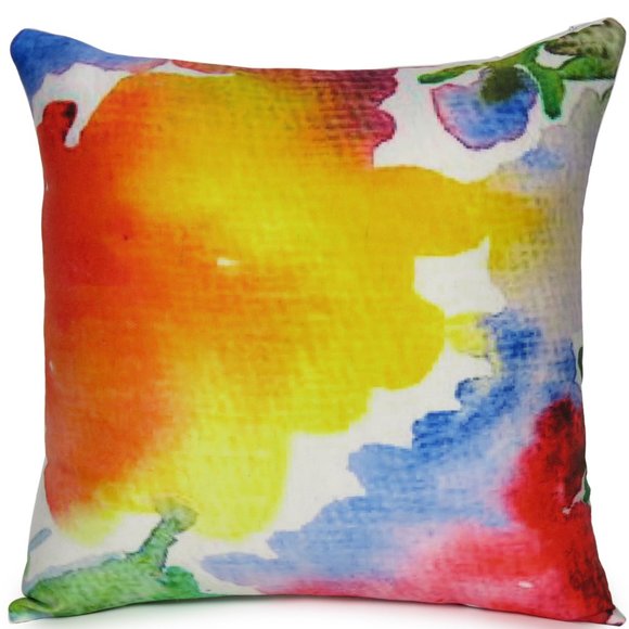 Home Decorative Watercolor Stain Digital Print Cushion Pillow Cover Pillow Case - Picture 1 of 4
